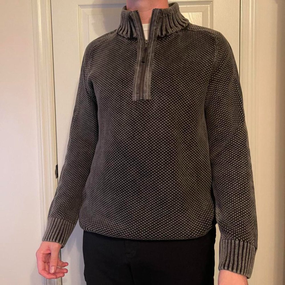 Carbon2Cobalt thick gray turtleneck